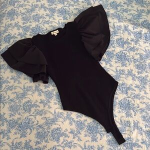 Sleek Black Bodysuit One Piece
